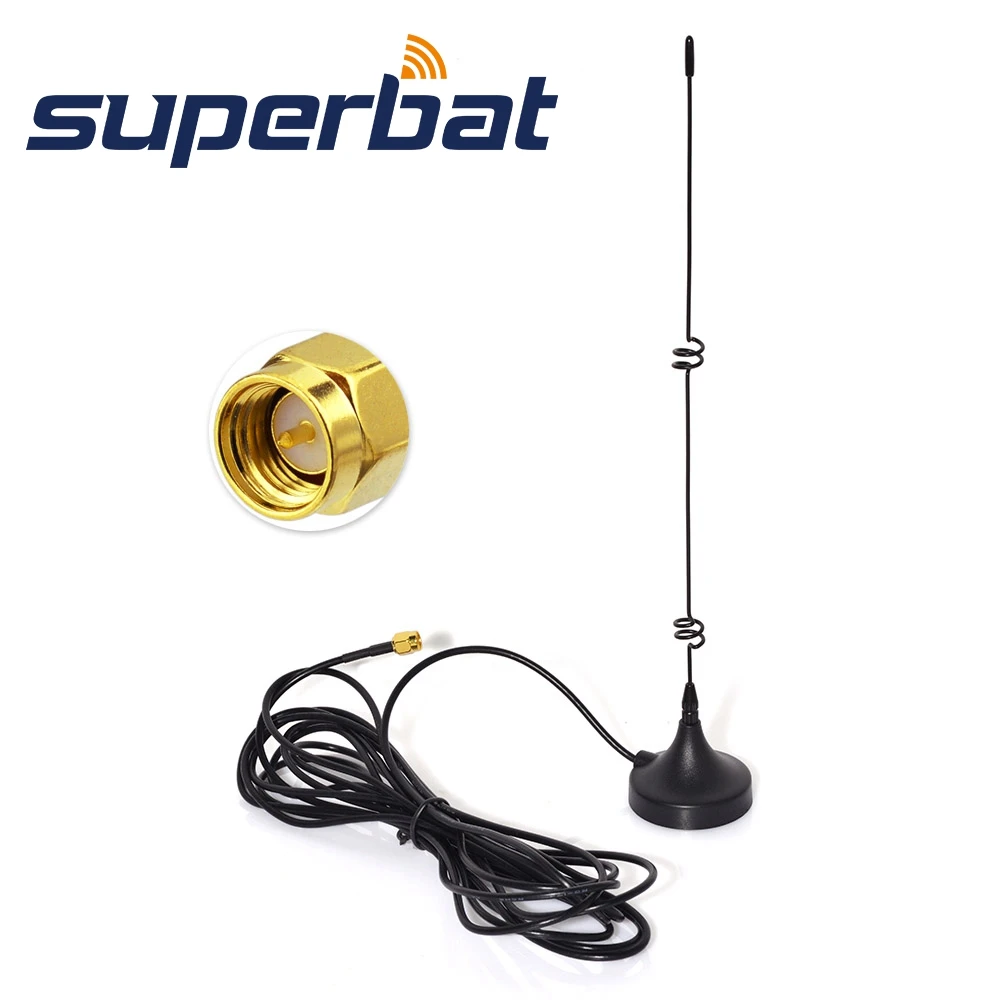Superbat 4G LTE Antenna 600-2700MHz Strong Magnetic Base SMA Male plug Connector 4M Cable | Мобильные телефоны и