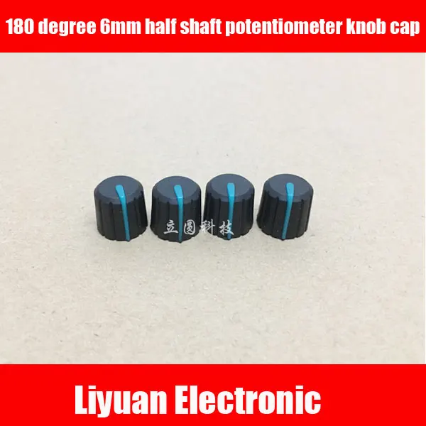 

30pcs 180 degree half shaft potentiometer rubber knob cap 6mm mixer equalizer audio volume adjustment switch cap D axis