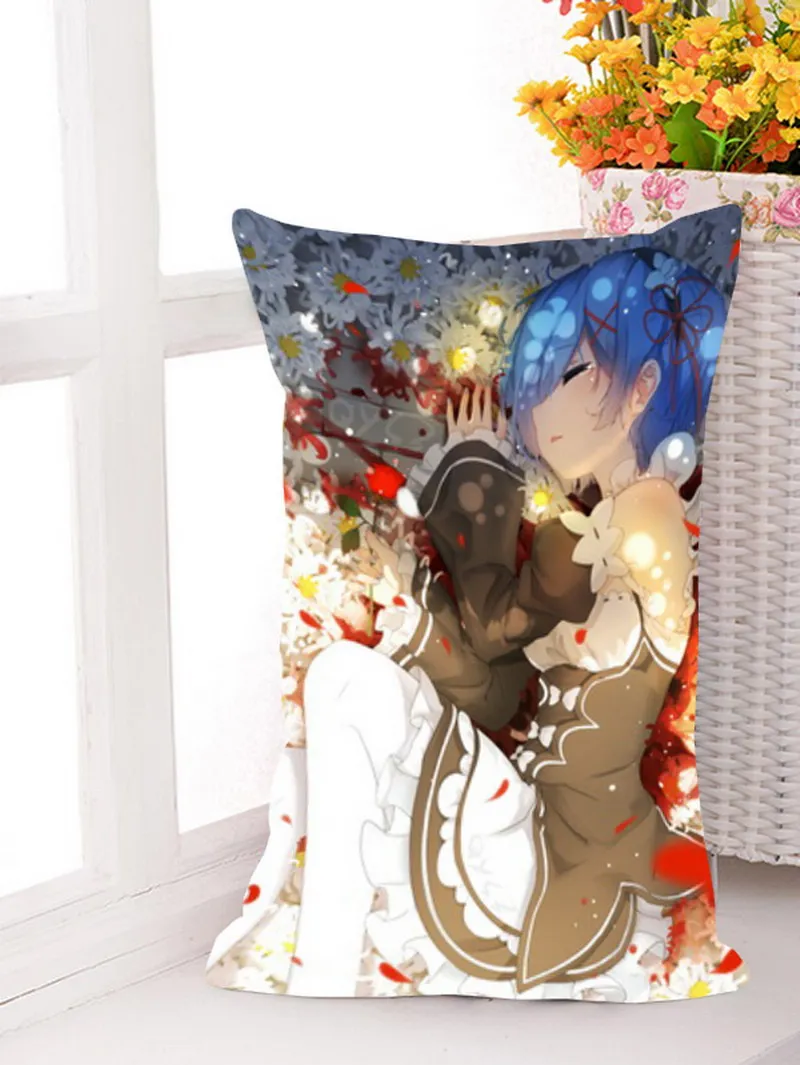 Домашний текстиль Re:ZERO Anime Rem 60*40 см односторонний двухсторонний чехол наволочка