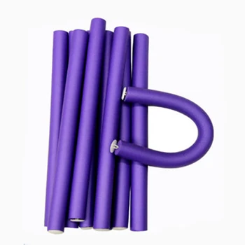 

10 Pcs Simple Soft Foam Curler Makers Bendy Twist Curls Styling Hair Tool Set