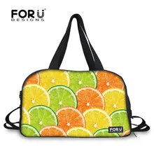 FORUDESIGNS/нейлоновые уличные женские сумки для йоги с фруктовым конфетным принтом, легкие спортивные сумки с несколькими карманами, опт, на заказ, для подарка