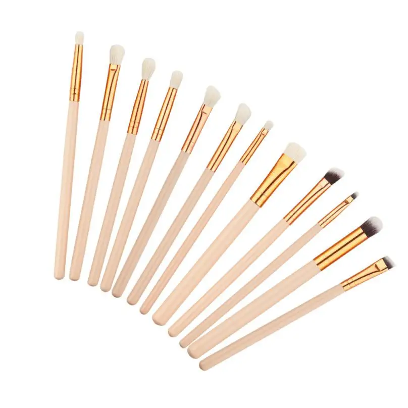 

12PCS Cosmetic Makeup Brushes Set Kit Eyebrow Eyeshadow Eyeliner Concealer Lip Brush Tools #F