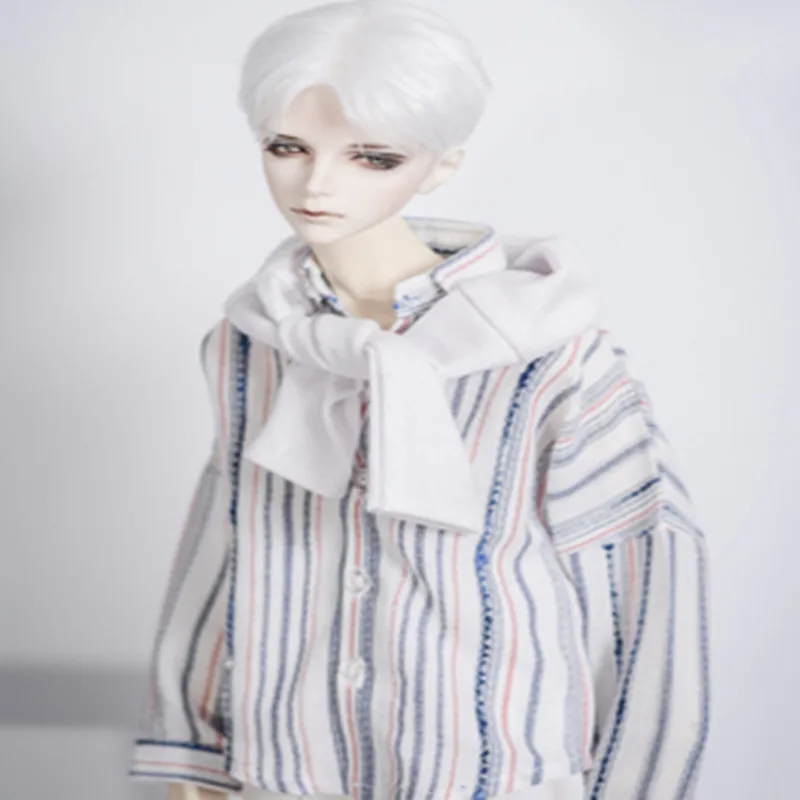 

3 BJD Clothes shirt Pure and fresh and stripe bat sleeve linen shirt