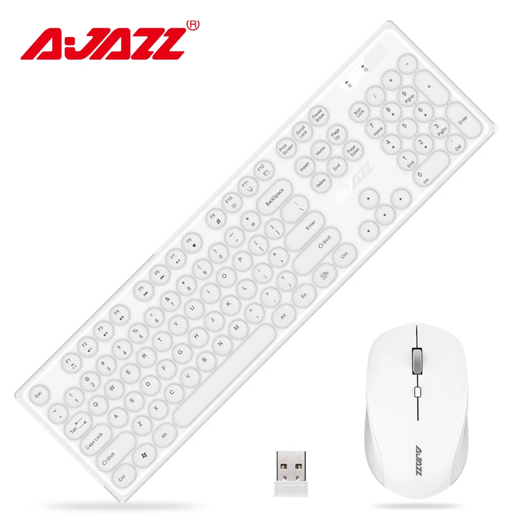 Ajazz 335I Беспроводная клавиатура мышь Combo 104 клавиши 800/1200/1600 DPI мыши 2 4G Набор для