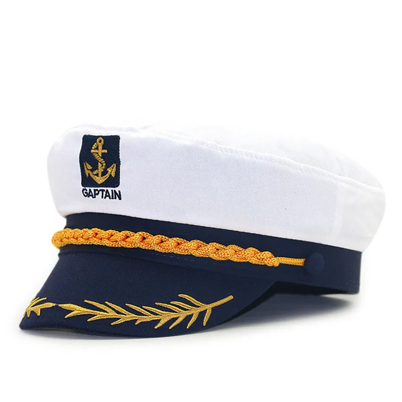 Капитан ВМС оливковая ветка военные шапки якорь команда Косплей армейские матросские кепки для мужчин и женщин черный красный белый цвет