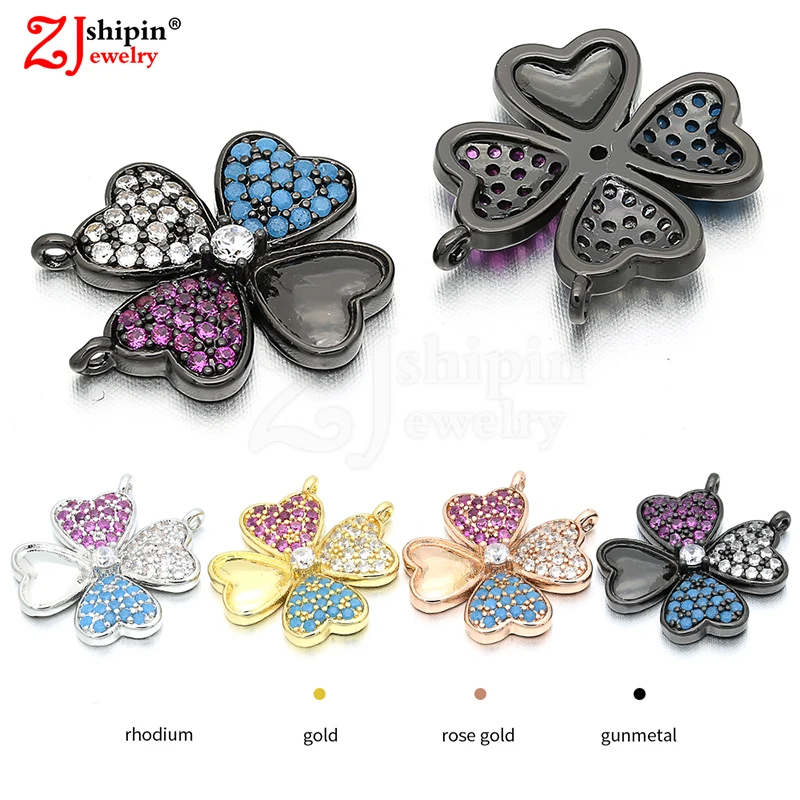 

2018 New Colorful Micro Inlay ZZ CZ Jewelry Pendant For DIY Necklace Bracelet Earrings Jewelry Making