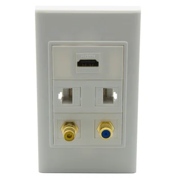 

HDMI RJ45 F head TV RCA wall plate and support DIY