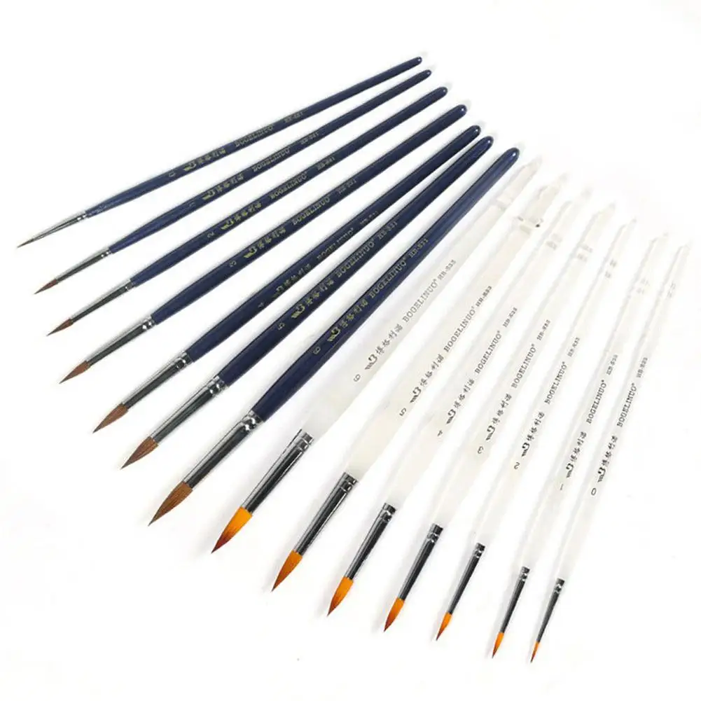 

2019 PCS/set Professional Ink Brush with Frosted Pole Paint Art Brushes for Drawing Calligraphy Exercise Oil Painting Brush r20