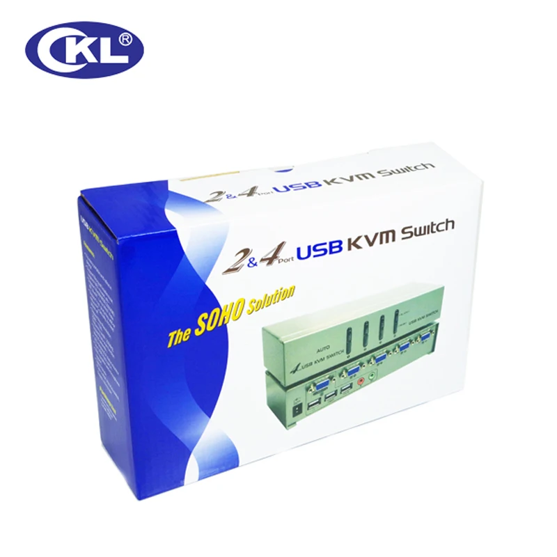 Коммутатор CKL с 4 портами USB VGA KVM поддержка портов аудио и автоматического