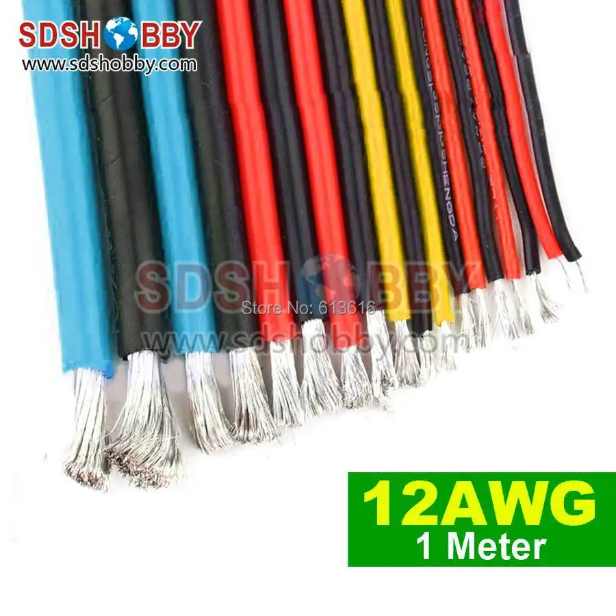 1 Meter 12AWG Silicone Wire Silica Gel Wire Silicone Cable 680 0 08 OD 4 5