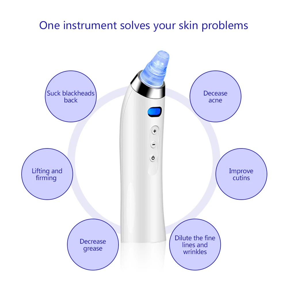 Cuidados com a Pele Remoção de Sucção a Vácuo Ferramenta de Limpeza Poros Cravo Remover Acne Pimple Vácuo Rosto Facial Dermoabrasão Diamante Machine40 23 Beleza e saúde