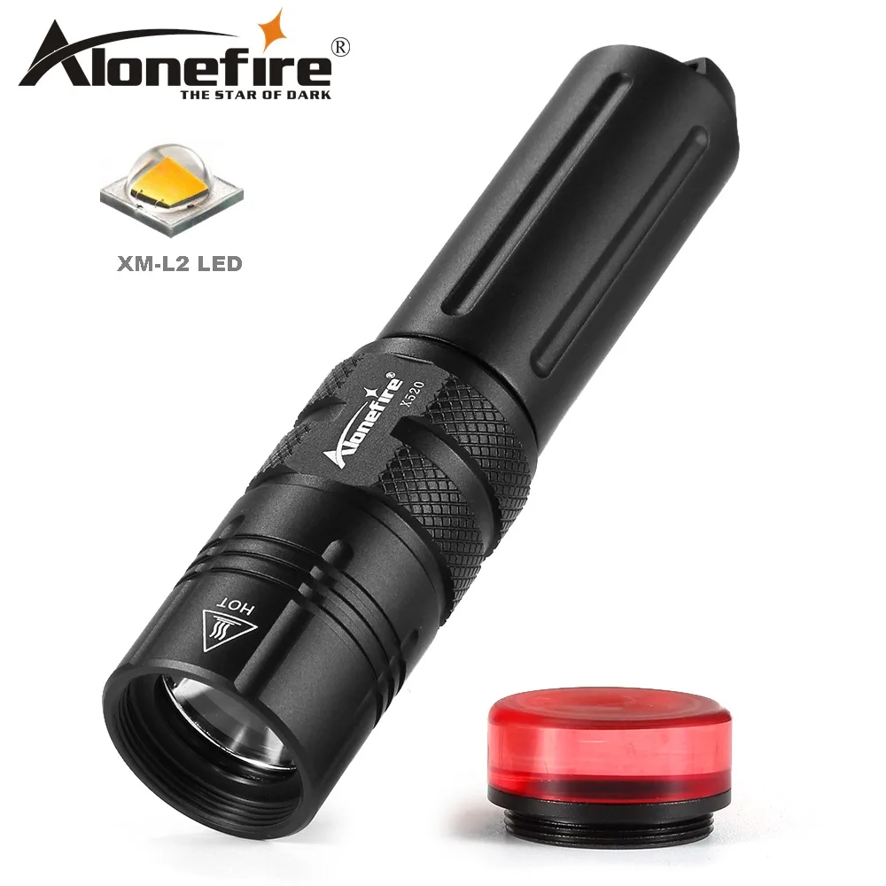

AloneFire X520 High-quality Mini XM L2 LED Waterproof Underwater Dive Diving Flashlight Torch Light Lamp For Diving
