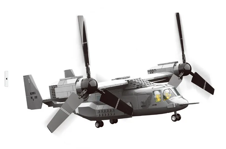 Military Aircraft V-22 Osprey Building Block Set 
