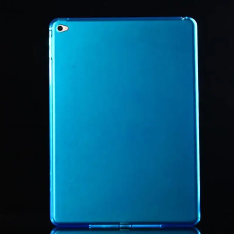 Прозрачная задняя крышка из ТПУ Мягкая накладка на заднюю панель из Защитный чехол для планшета для iPad Air 2 9 ”. Аксессуары для продукции Apple, чехлы для защитную оболочку кожи snbb pzmm#906 - Цвет: blue
