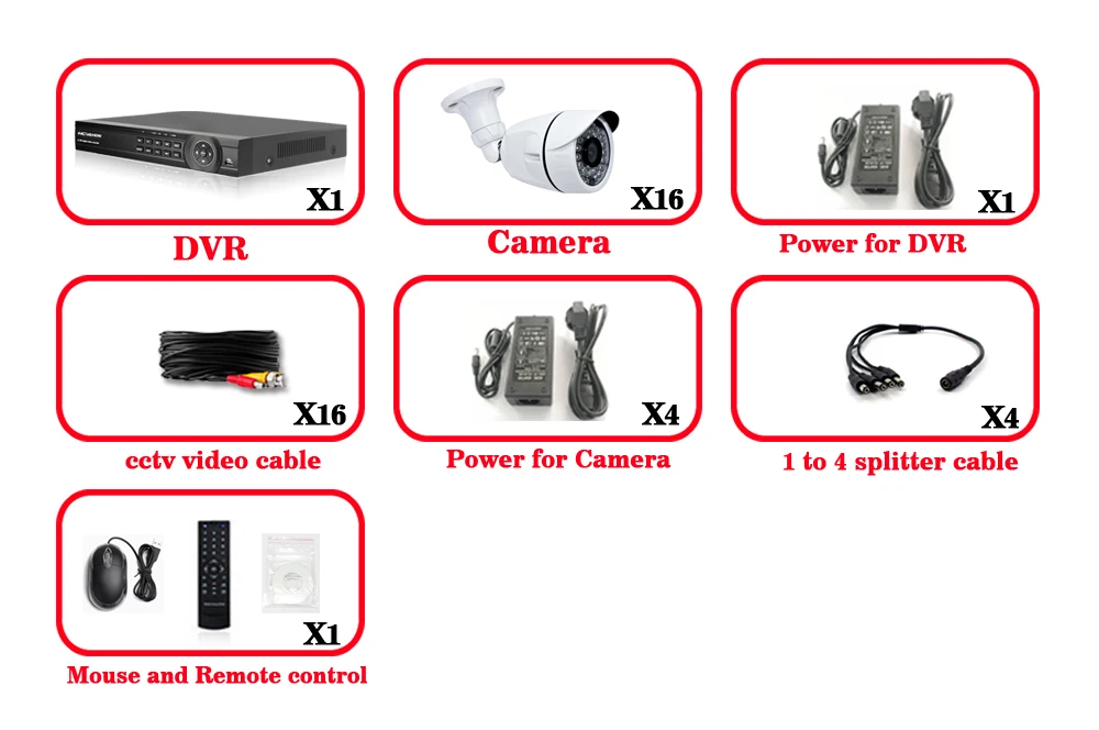 16-канальный видеорегистратор 16 шт. AHD1080P 2.0MP AHD CCTV камера системы 3000TVL открытый Крытый День ночного видения дома DIY Kit 16ch водонепроницаемый