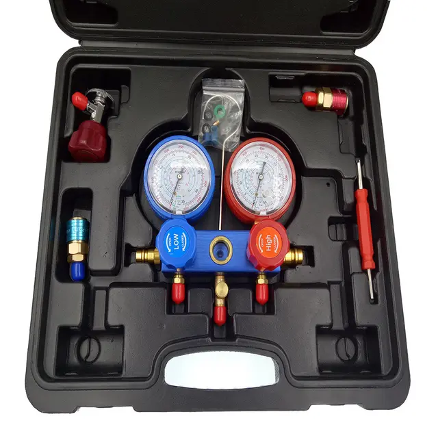Car Air Conditioning Refrigerant Pressure Gauge Group R134A R404A 410A Refrigerant Pressure