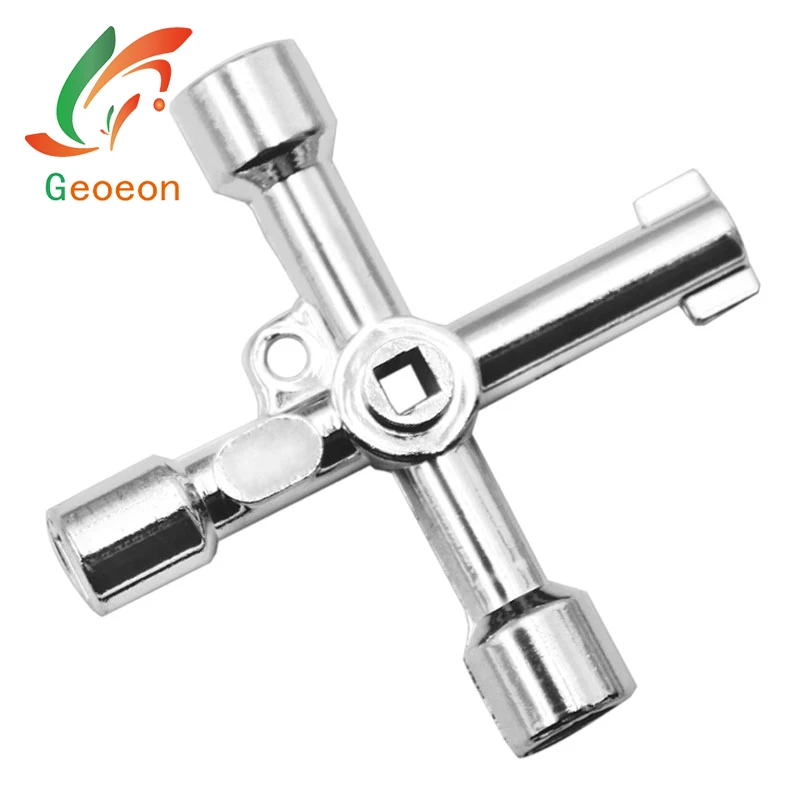 

Multifunction 5 In 1 Cross Switch Key Wrench Universal Triangle Wrench Key Plumber Keys Train Electrical Cupboard Box Alloy A52