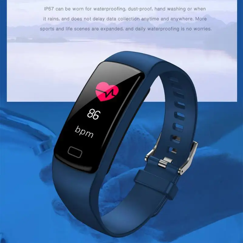 P67 Водонепроницаемый сна сердечного ритма крови кислородом Давление мониторинг Smartband Y9 Цвет Экран Смарт Браслет I
