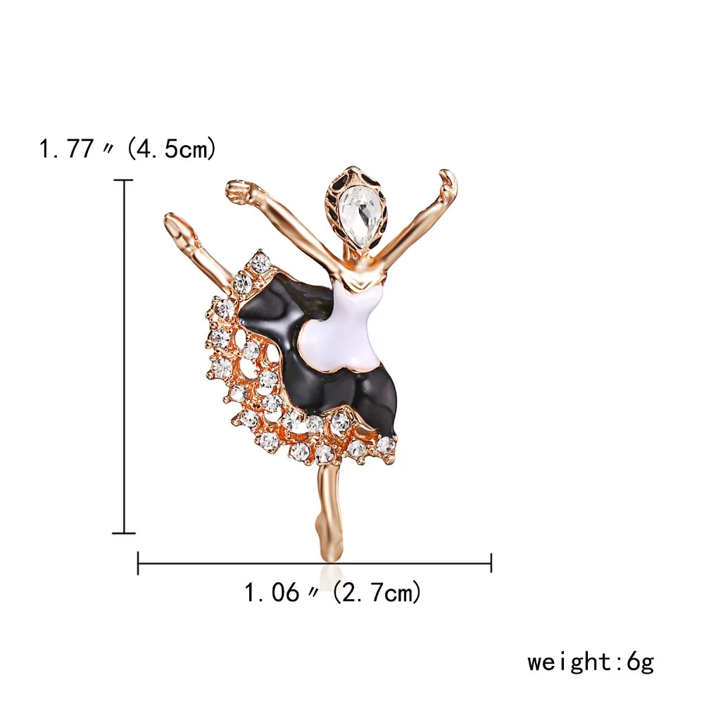 Rinhoo эмаль Ангел самолет ножницы карандаш гимнастика балет танцор женские броши девушка брошь булавки подарок