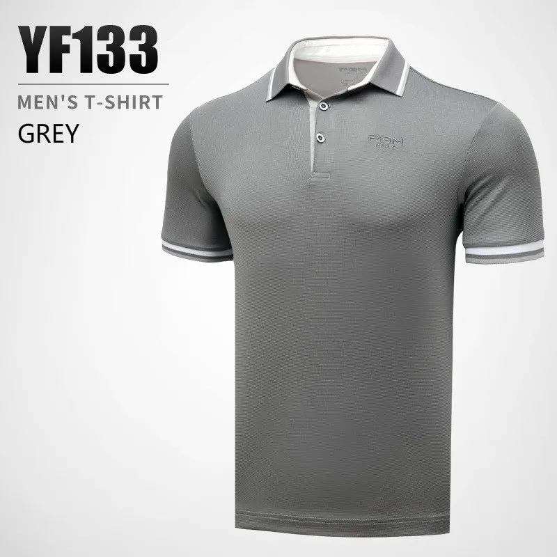 Новое поступление PGM Мужская футболка для гольфа летняя футболка с короткими рукавами для мужчин быстросохнущая дышащая футболка для гольфа - Цвет: one