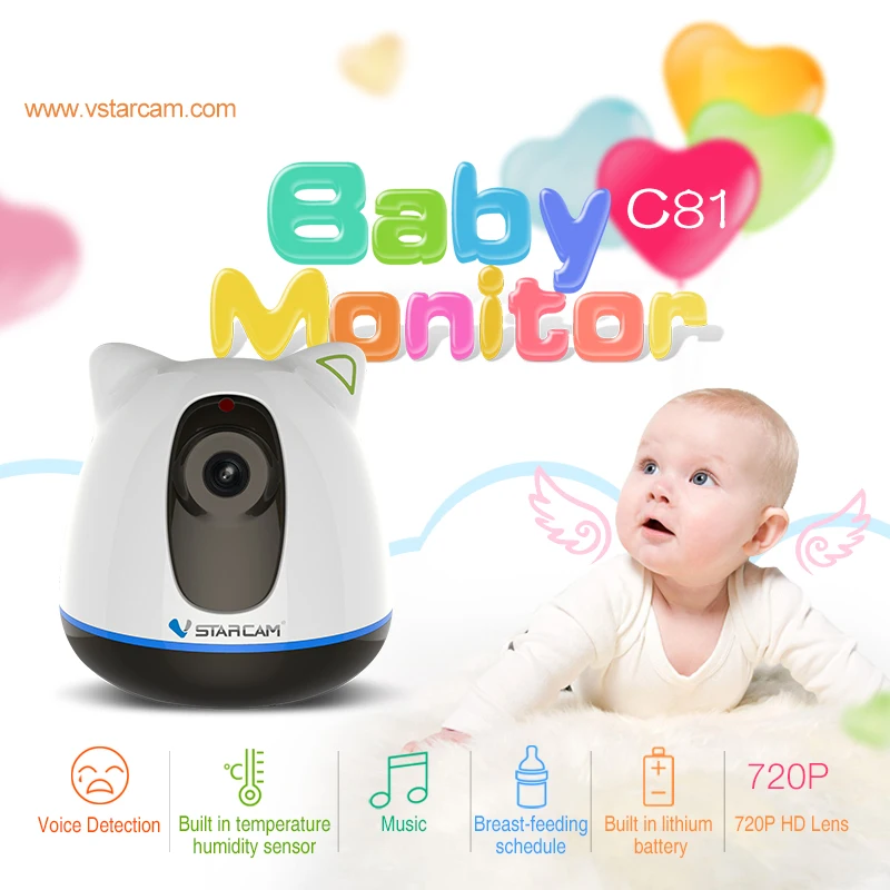 imágenes para VStarcam Wireless Baby Monitor con visión Nocturna Claramente de La Batería 2 Way audio Llorando de Humedad Temperatura de Seguridad IP de la Cámara w imágenes para VStarcam Wireless Baby Monitor con visión Nocturna Claramente de La Batería 2 Way audio Llorando de Humedad Temperatura de Seguridad IP de la Cámara w
