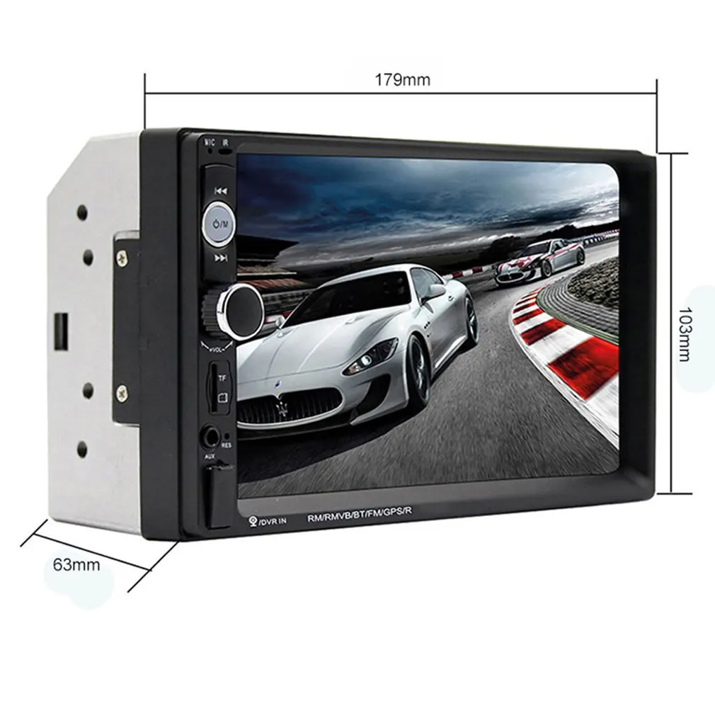 

7010B 7 inch 2 Din HD Touch Screen Bluetooth Video MP3 MP5 Player GPS Navigation FM Radio Support Rear-View Camera Hot