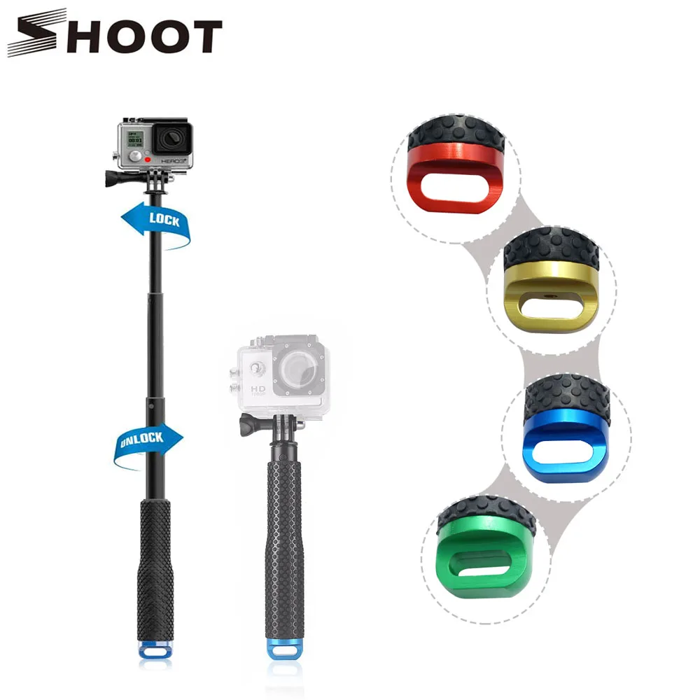 SHOOT 19 49cm Portable for Gopro Selfie Stick Extend Monopod For Gopro Hero 5 4 HERO5