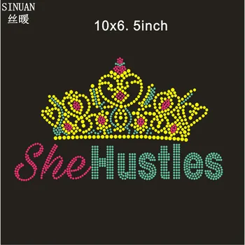 

SINUAN Rhinestone Transfers Motif Rhinestones Hot-Fix Clothing Patches Customize Iron Patches For Clothing Garment Accessories