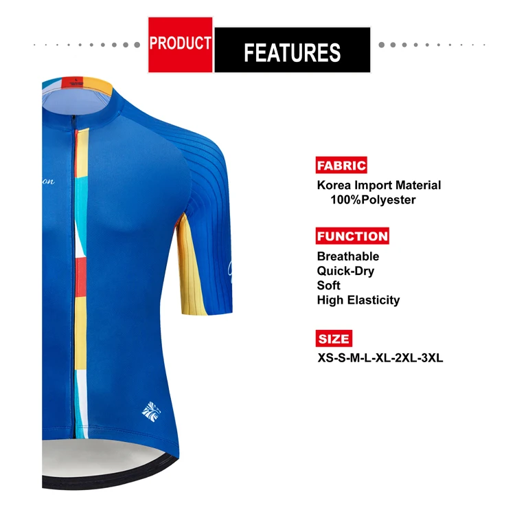 Racing Pro Fit Bicycle Wear Breathable Geeklion Blue Short Sleeves Cycling  Jersey Team Tour Cyclist Maillot