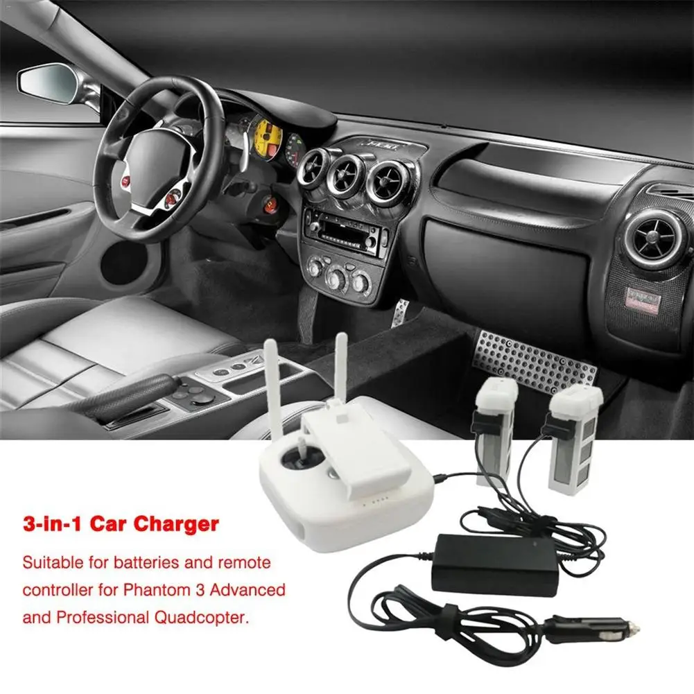 3 in 1 Car Charger Dual Battery Remote Charger Outdoor Charging Adapter Standard Advanced