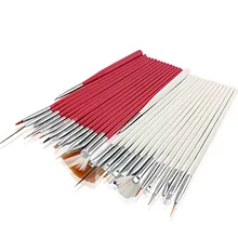WP073 15pcs/set Rose White Nail Art Pen Professional Nail Art Brush Set Design Painting Pen Nails Dotting Tools Natural Tips