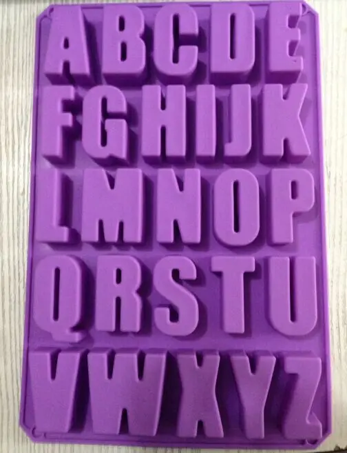 

Capital letters silicone cake mold handmade soap mold colour random