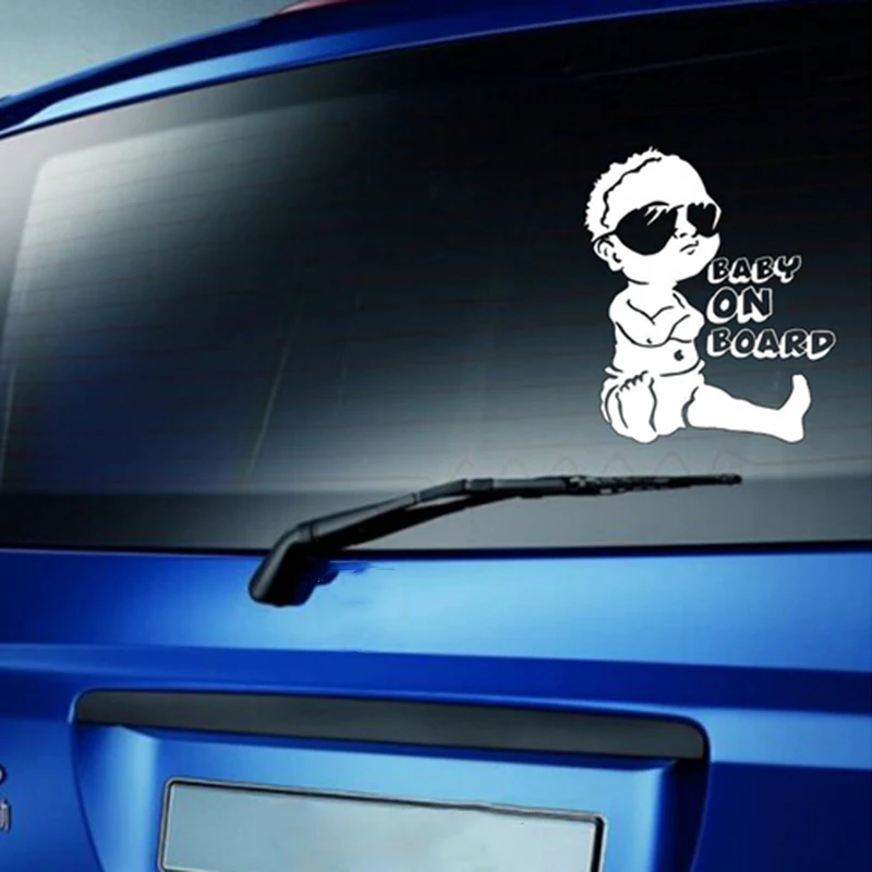 

1Pcs Reflective Car Sticker Glass Window Vinyl Decal Cool Waterproof Baby on Board Funny Decal Car-covers Waterproof Stickers