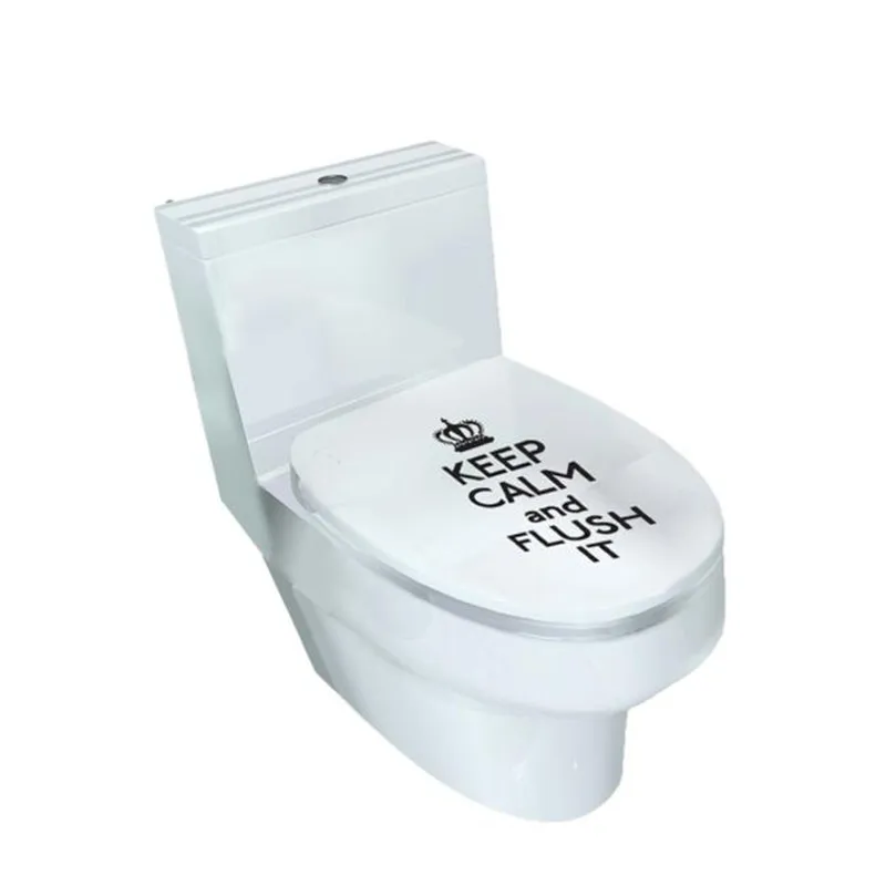 Buy New Bathroom Letter print crown toilet sticker