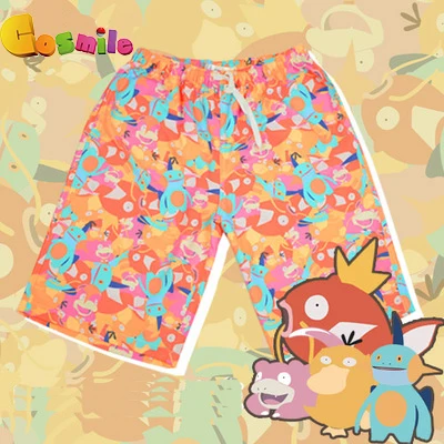 

Anime Cosplay Pokemon Beach Pants Colorful Go Snorlax Psyduck Kong idiot Magikarp Game Hot lz
