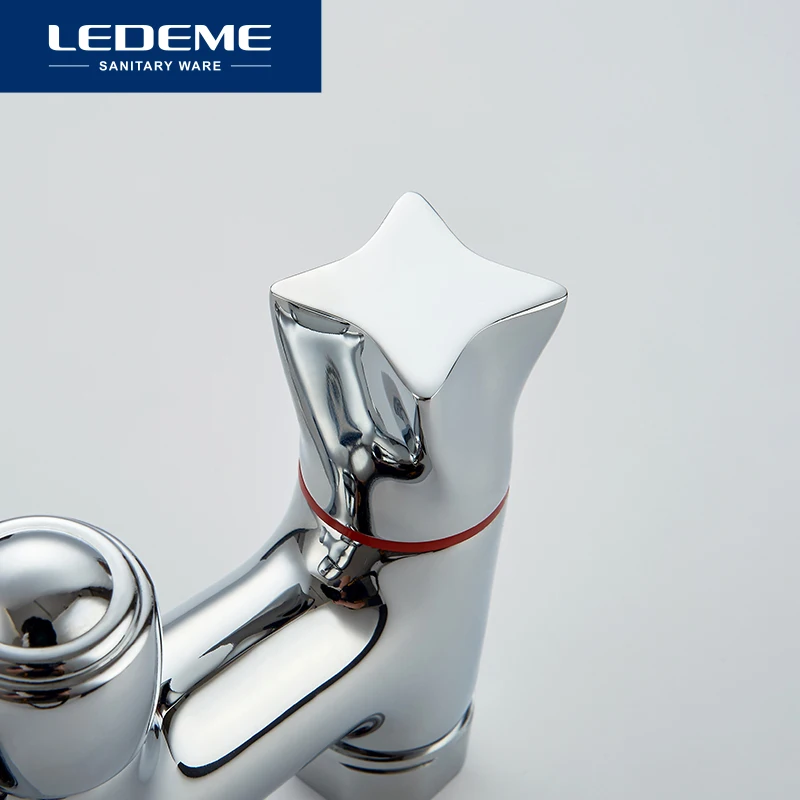 LEDEME حوض استحمام للاستخدام في الحمام الحنفيات جديد حنفية الحمام الكروم صنبور حوض خلاط أنبوب مخرج دش الحائط دش صنبور مجموعة L2687