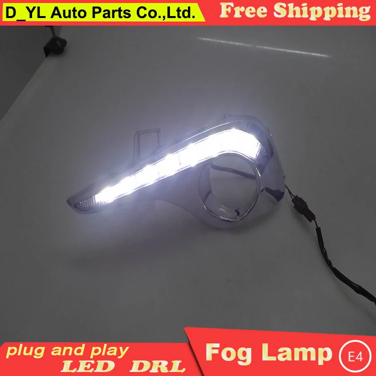 

High quality! 2012-2014 Toyot-a Highlander daytime running light Fog lights 2pcs/set ! DRL LED fog lights,12V,6000-7000k