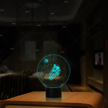 

Creative astronauts shape LED night lights 7 changing color for room decor led sleep light as gift or