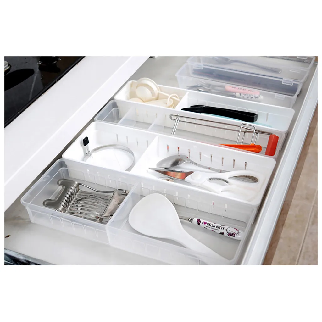 

Adjustable Storage Box Drawer Eco-Friendly Kitchen Rack Shelf Holder Home Kitchen Board Divider Organizer Box