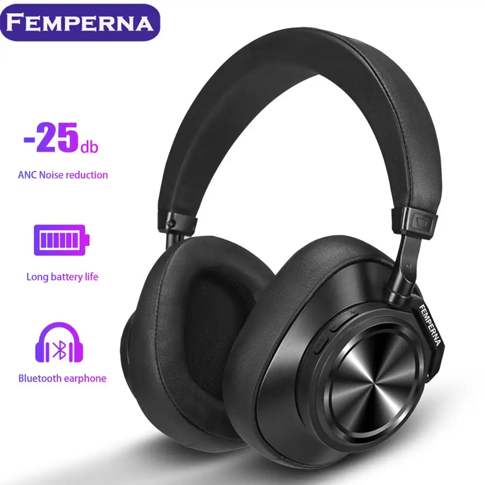 

Femperna Bluetooth 5.0 Wireless Headphones For Phones And Music With Face Recognition Earphones Active Noise Cancelling Headset