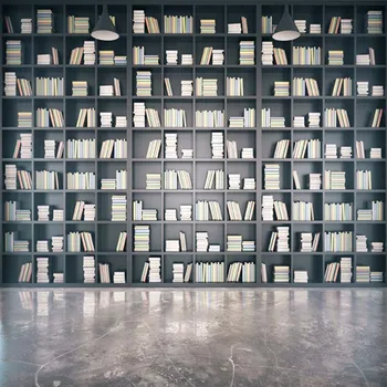 

Photography Backdrops School Library Bookshelf Printed Books Kids Children Wedding Photo Shoot Backgrounds for Studio