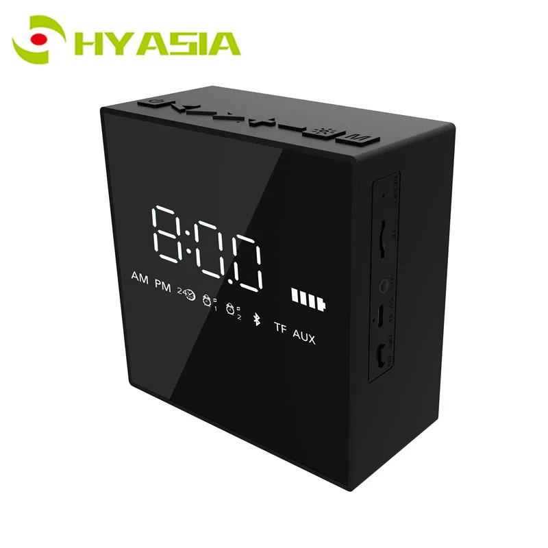 

HYASIA Mini Portable Speaker Bluetooth Rechargeable Speaker Wireless with Mirror Music Selfie Remote Shutter Control Support TF