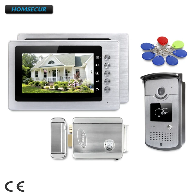HOMSECUR 7inch Wired Video Door Phone System with Mute Mode