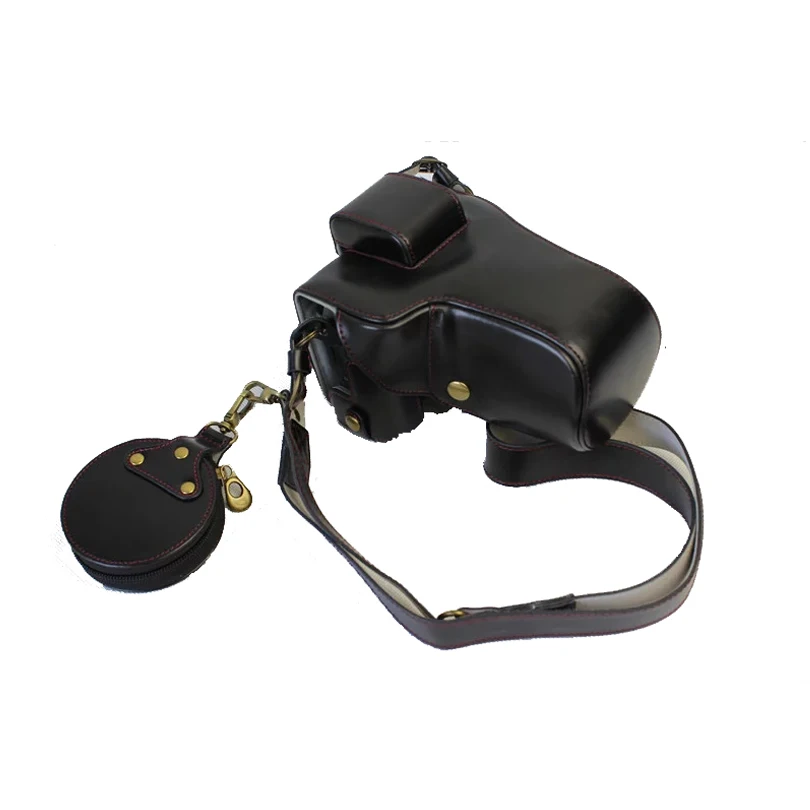 Long lens PU Leather Camera Case Bag Cover For Canon EOS M5 EOSM5 55