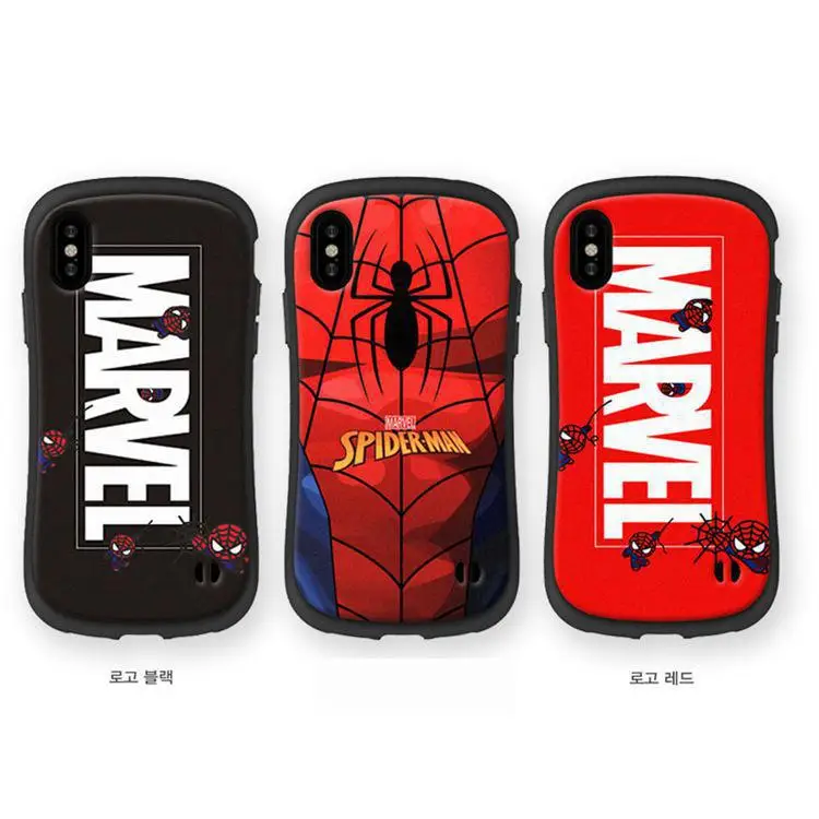 

Cartoon Marvel iface case for iphone x xs xr max 8 7 6 6s plus phone cover silicone coque Spiderman Couple Anti-fall funda 8plus