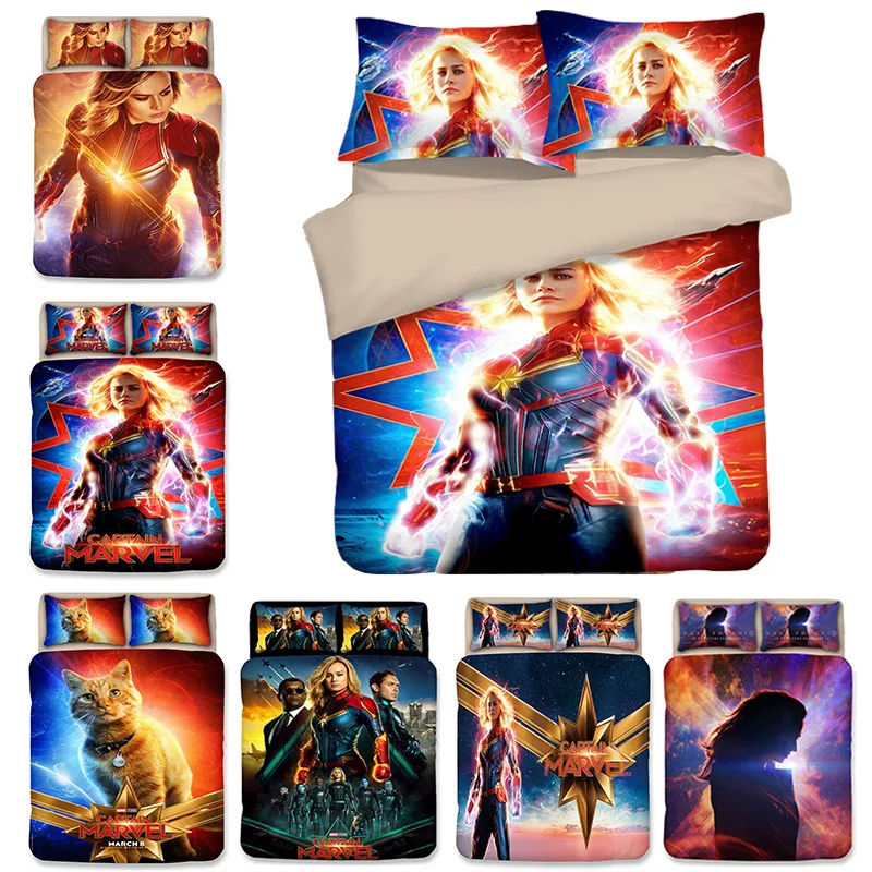

Bedding Set Avengers Surprise Captain America Iron Man Star Wars personality European style 3ps soft Duvet Cover Sets Pillowcase