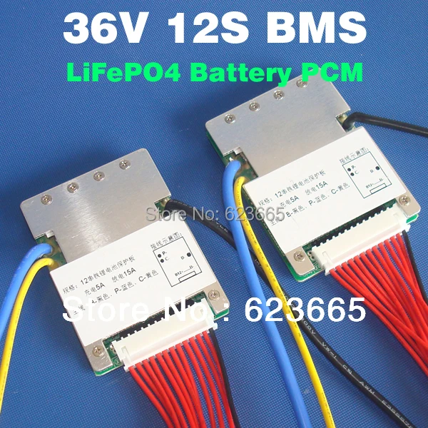 12S 36V 15A lifepo4 батарея BMS используется для электрического велосипеда 36V 8Ah 10Ah 12Ah 15Ah LiFePO4 аккумулятор с функцией баланса