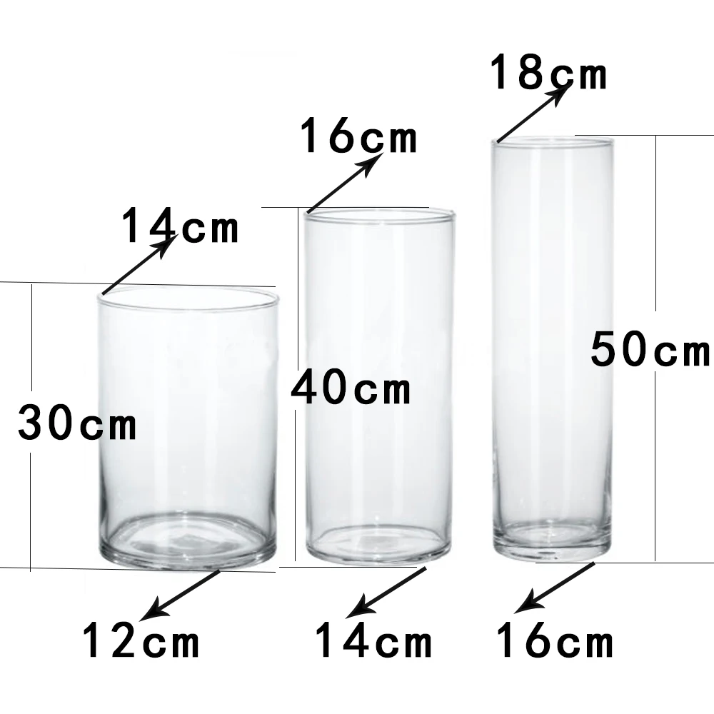 Пластиковая прозрачная круглая цилиндрическая ваза, подвесная ваза для растений, цветов, свадебной вечеринки, спальни, гостиной, офиса, украшения для дома