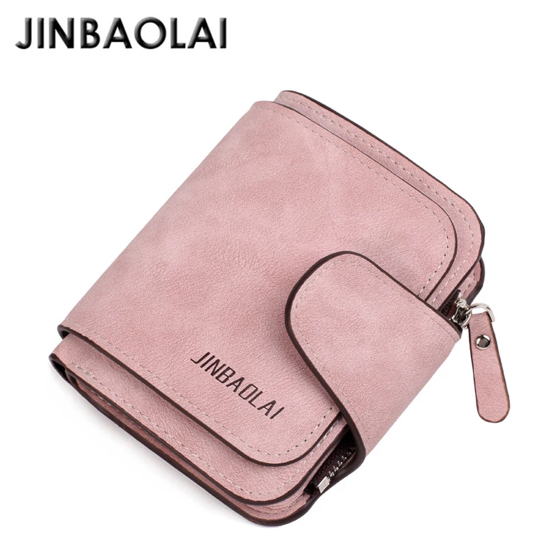 

JINBAOLAI Popular Unisex matte PU Hasp Wallet women&men practical cash purse female Coin Purse For Girls teenagers Cards Holders
