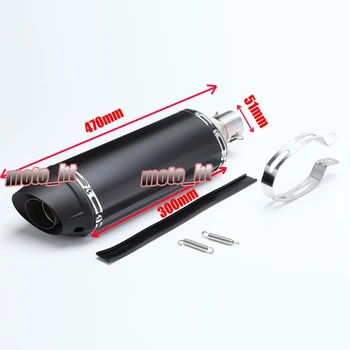 

51mm 2'' Racing Motorcycle Silencer Pipe Universal Muffler Exhaust Pipes Stainless Steel for KAWASAKI SUZKI YAMAHA DUCATI